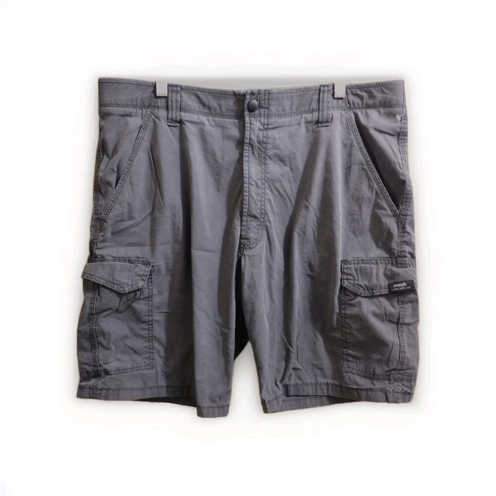 Wrangler Outdoor Performance Zip Mens Size 36 Cargo Shorts Gray Nylon Spandex